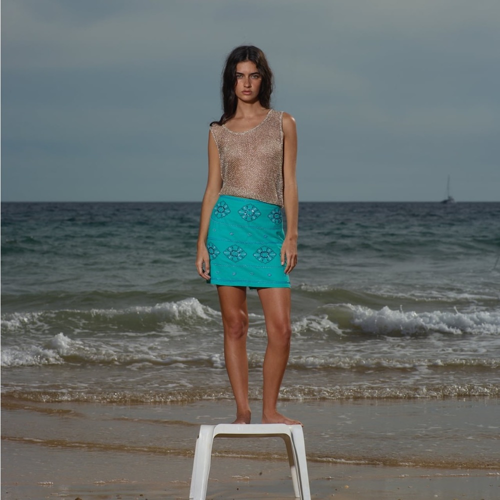 Zara Beaded Mini Skirt